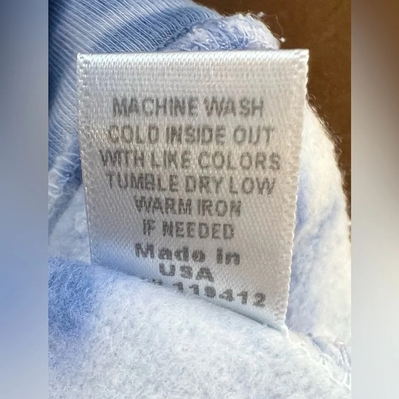 Monrow Women’s Blue & White Tie Dye Long Sleeve Sweatshirt Size M - Picture 7 of 8